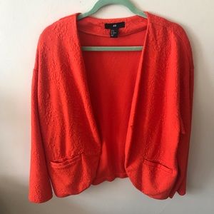 H&M orange textured jacket- like new!
